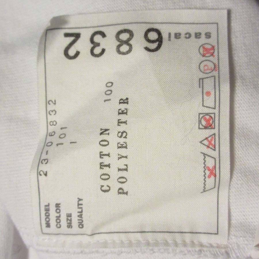sacai（サカイ） 美品 23SS sacai メッシュプリーツ ドッキングTシャツ