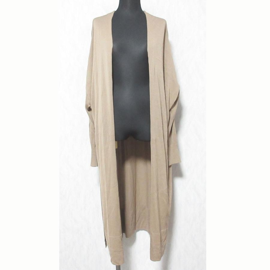 良品 MUSE de Deuxieme Classe ミューズドゥドゥーズィエムクラス Shake code Vネック ロングカーディガン ブラック レディース 古着 中古