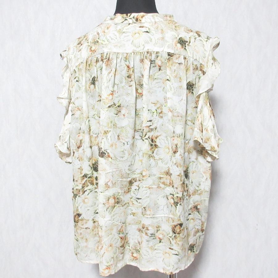 Chloe（クロエ） 美品 シルク フリルスリーブ フラワープリント 