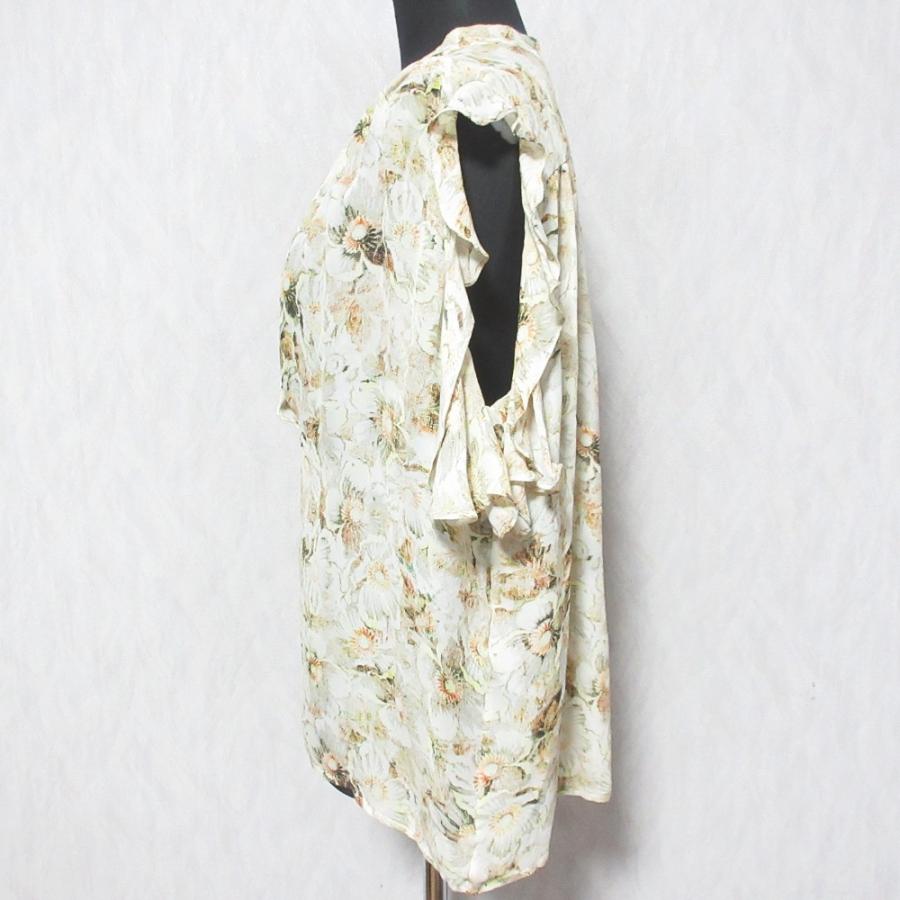 Chloe（クロエ） 美品 シルク フリルスリーブ フラワープリント 