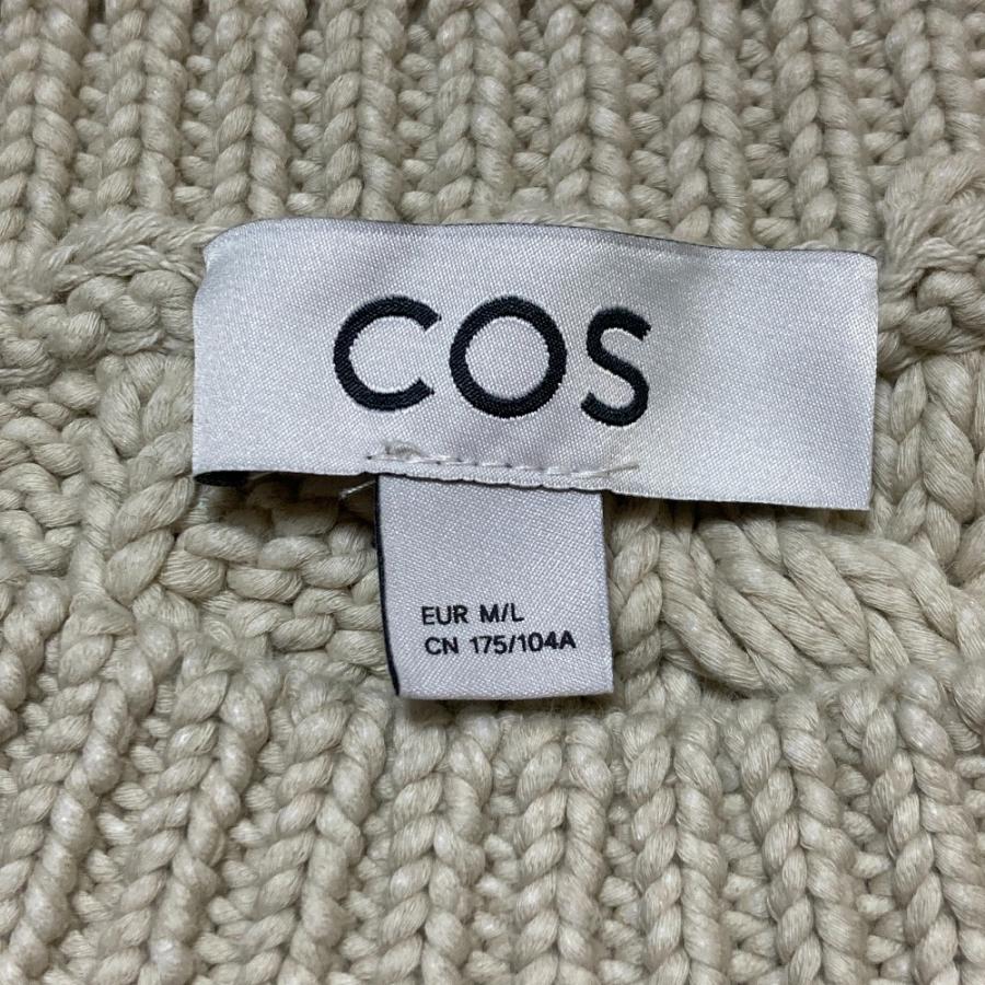 美品 COS コス ケーブルニット ベスト EUR M/L アイボリー レディース 古着 中古 USED COS（コス） 美品 ケーブルニット ベスト EUR M/L アイボリー