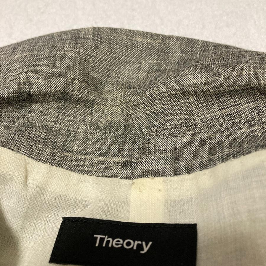 theory（セオリー） 良品 SHARKSKIN CRUNCH DBL BREASTED BLAZE リネン 