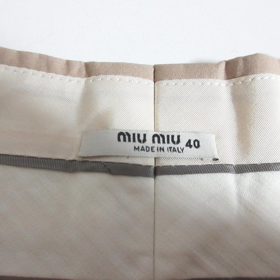 miu miu（ミュウミュウ） 美品 コットン ベイカーパンツ 40 ピンク