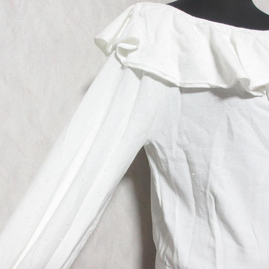 良品 25SS La boutique BonBon ラブティックボンボン スパンコールラッフルオフショルニット LBZ1051205A0010 F ホワイト レディース 古着 中古 USED La boutique Bonbon（ラブティックボンボン） 良品 25SS La boutique