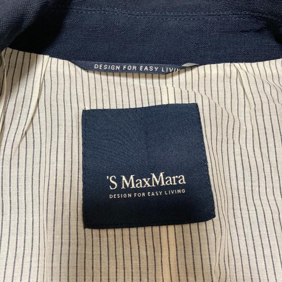 良品 'S Max Mara エスマックスマーラ リネンブレンド ロング ジレ