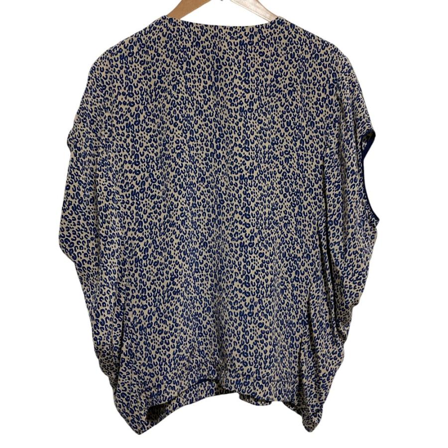 LOUIS VUITTON（ルイ・ヴィトン） 美品 レオパード柄 シルク ブラウス 