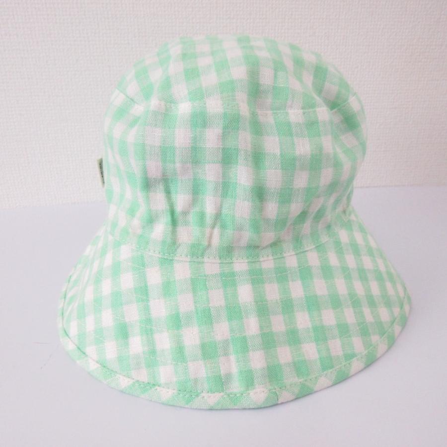 BLAMINK ギンガムチェック リバーシブルバケットハット BLAMINK 良品 ブラミンク チェック ボタニカル柄 リバーシブル