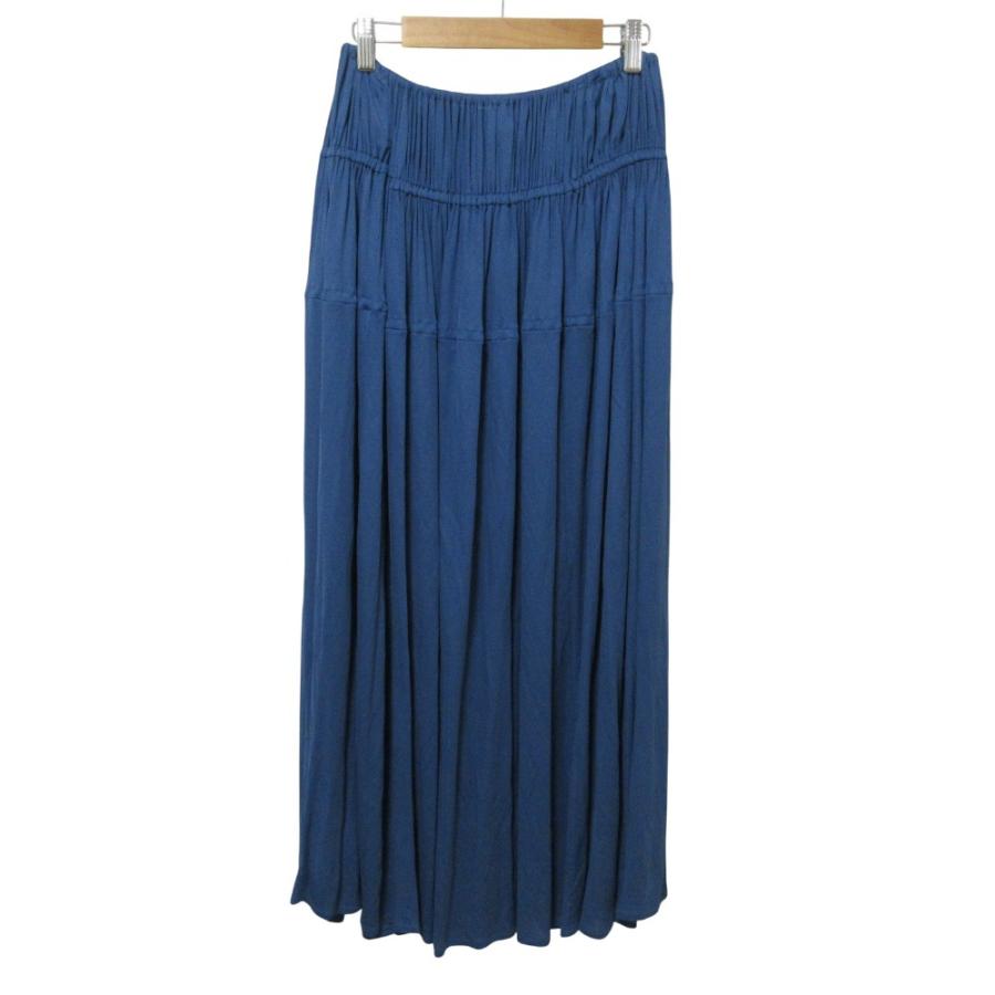 JIL SANDER（ジルサンダー） 美品 シアー レーヨン ギャザー マキシ丈