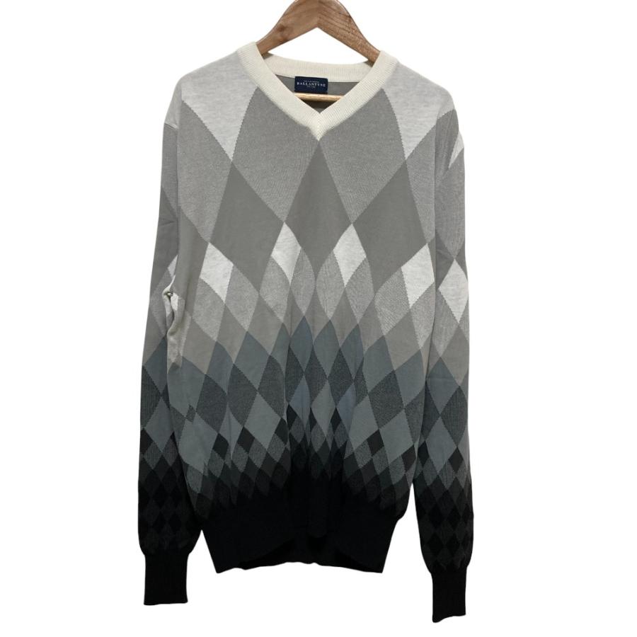 美品 BALLANTYNE バランタイン アーガイル柄 Vネック コットンニット
