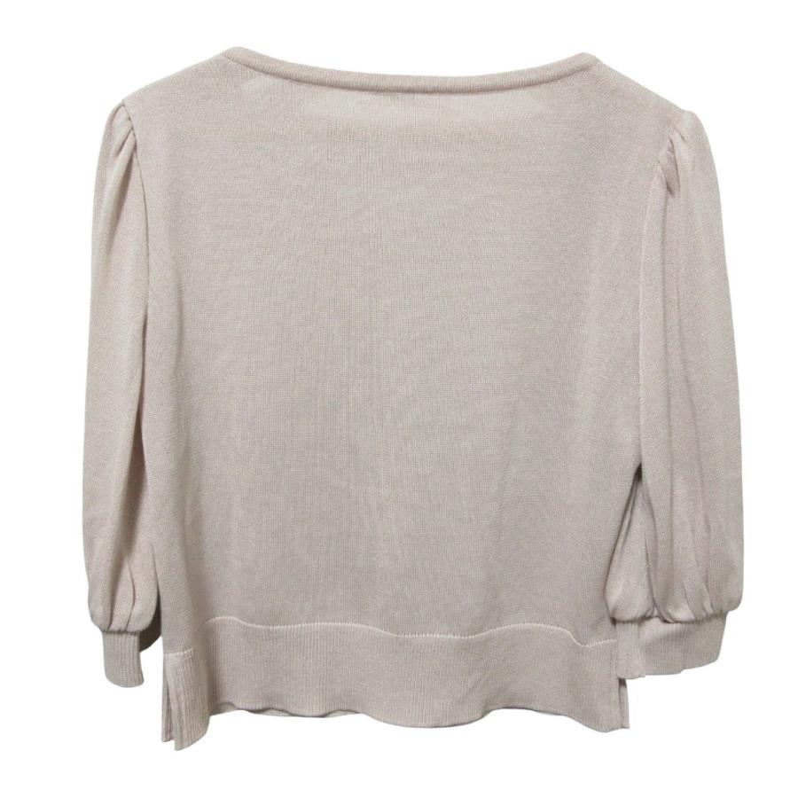 Rene（ルネ） 美品 パールボタン シルクブレンド 五分袖 ニット