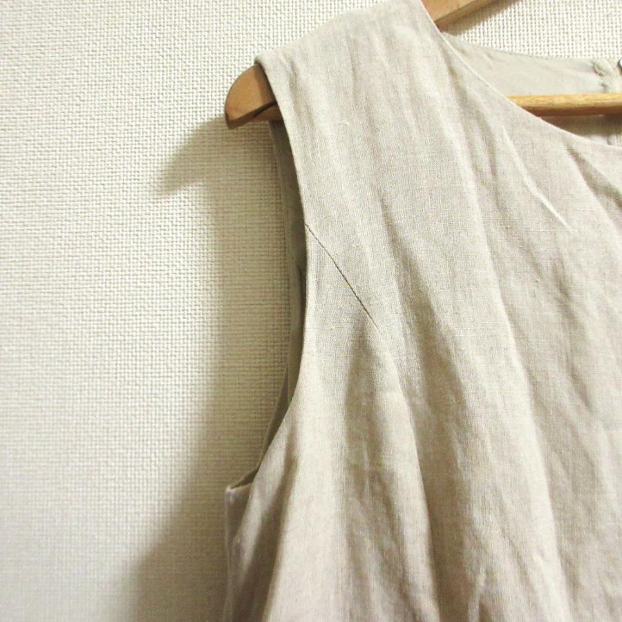 FOXEY（フォクシー） 美品 リネン ノースリーブワンピース 38365