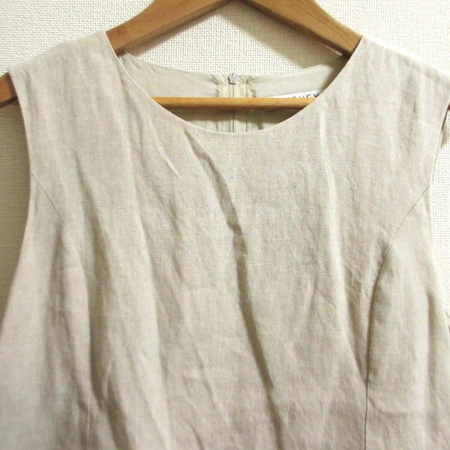 FOXEY（フォクシー） 美品 リネン ノースリーブワンピース 38365