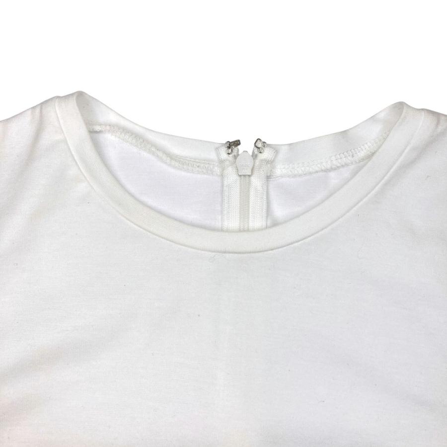 美品 ボーダーズアットバルコニー SHIRT GATHERED TEE 36 白 BORDERS at BALCONY（ボーダーズアットバルコニー） tシャツ 「BORDERS