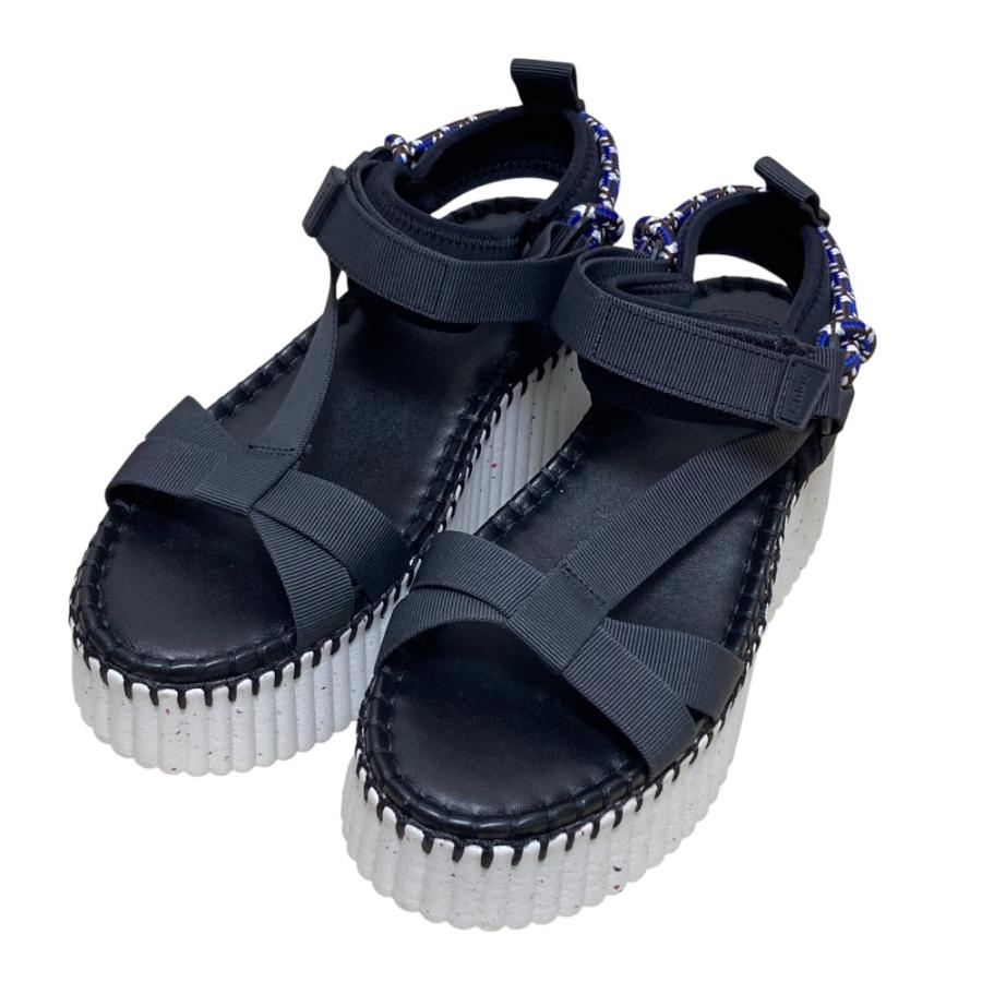 Chloé ストラップサンダル 黒/白 Chloe（クロエ） 新品同様 NAMA プラットフォーム ストラップサンダル