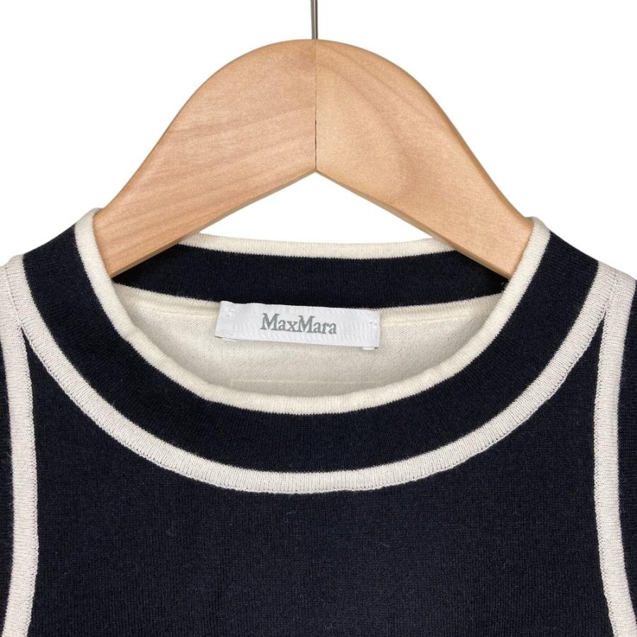 マックスマーラ　ニット　クロップド　ブラック　M Max Mara（マックスマーラ） 美品 24SS Max Mara クロップドニット