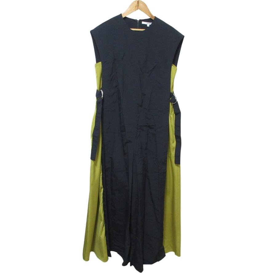 現行 美品 UN3D.アンスリードWAVE SHIRRING JUMP SUIT UN3D.（アンスリード） 美品 サイドフレア ワイドオールインワン