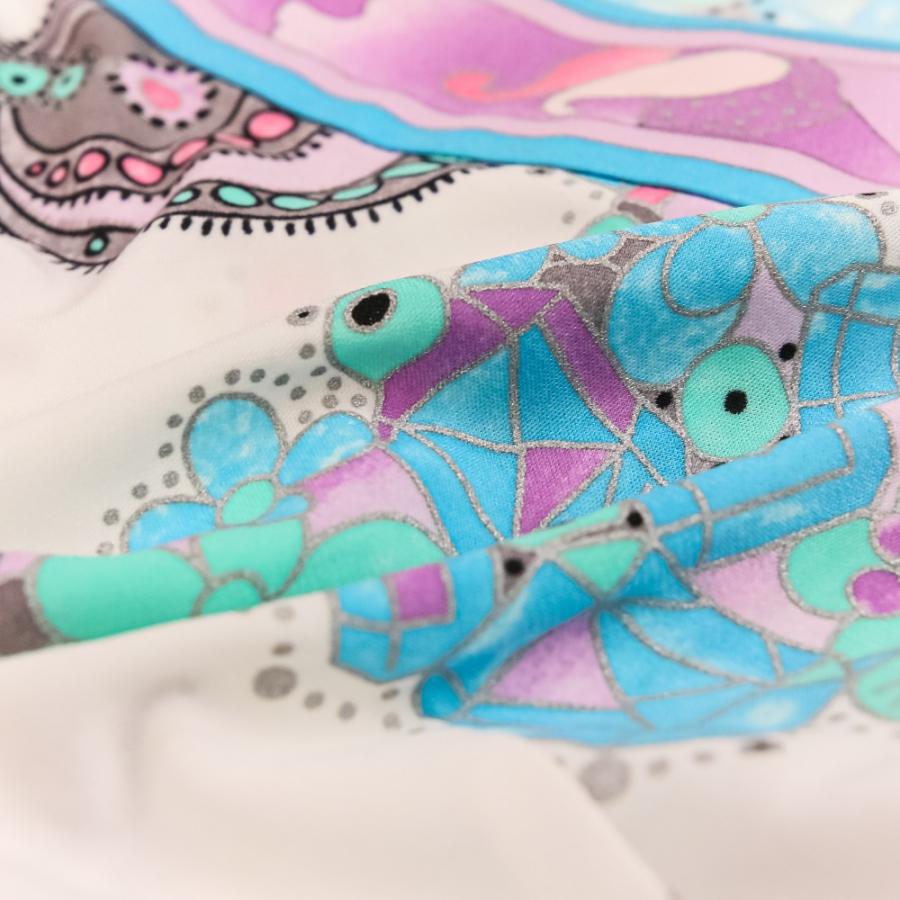 美品♡レオナール カンカン ノースリーブ フレアワンピース 花柄 肩リボン 38 LEONARD FASHION 良品 レオナール ファッション カンカンストレッチ