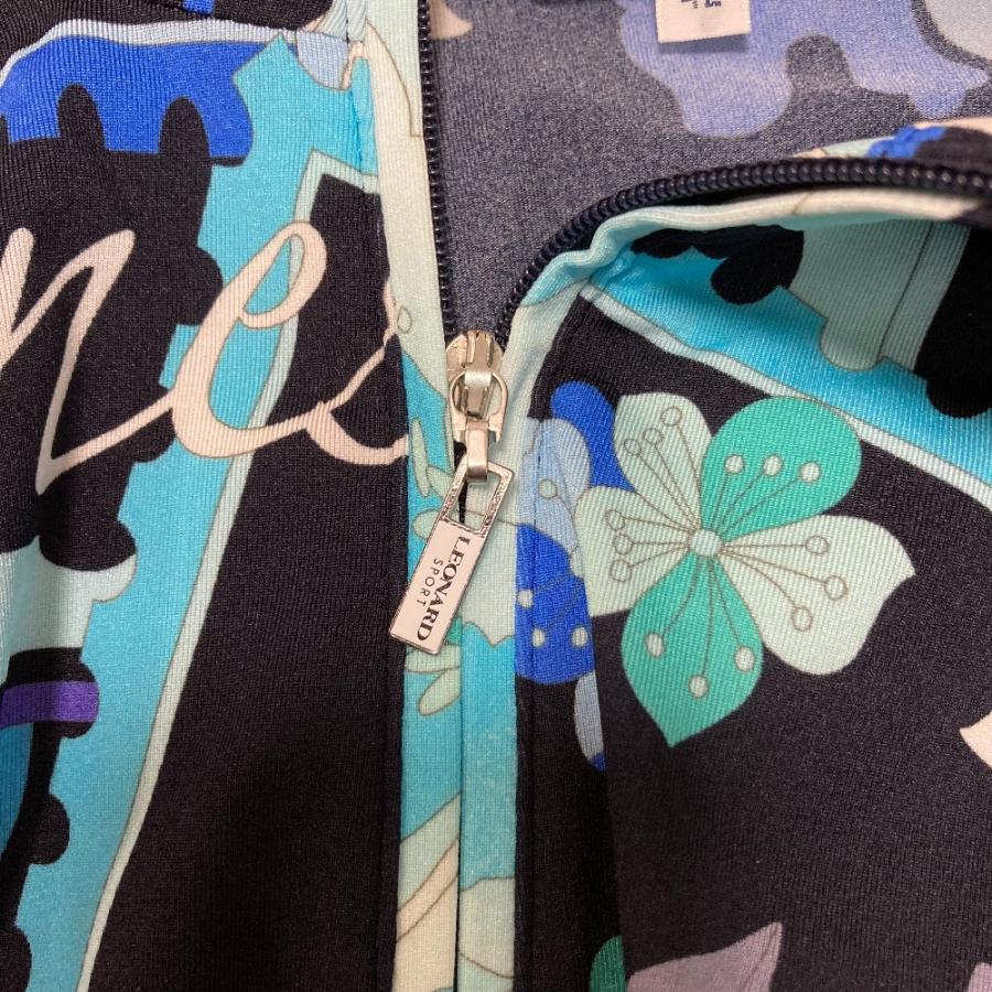 LEONARD SPORT 良品 レオナールスポーツ フラワープリント ハイネック