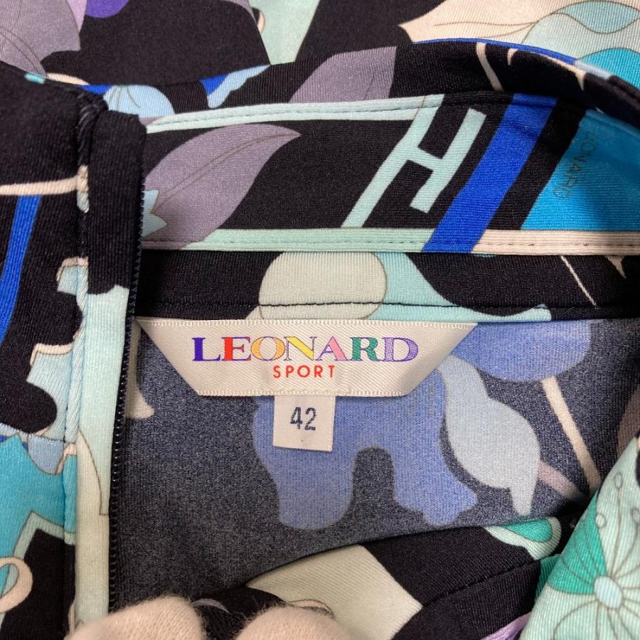 レオナール　カットソー　大きいサイズ42　花柄　シルク100% ワインレッド レオナール◇LEONARD上品な花柄カットソー◇サイズ42 レオナール