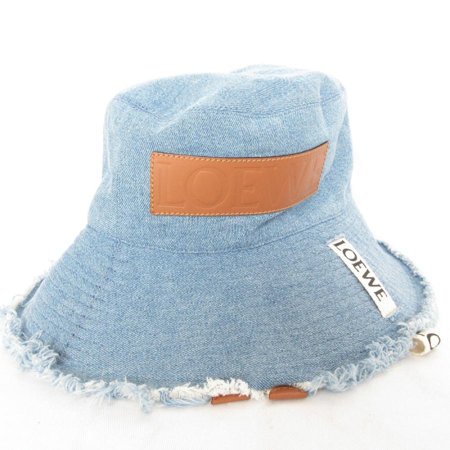 LOEWE（ロエベ） 美品 Paula's ibiza デニム バケットハット フレイド