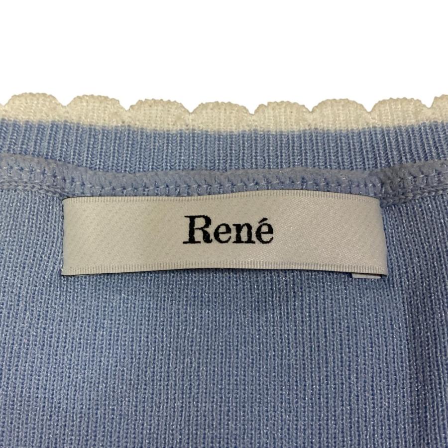 Rene（ルネ） 美品 25SS Rene パフスリーブ ジップアップ ニット