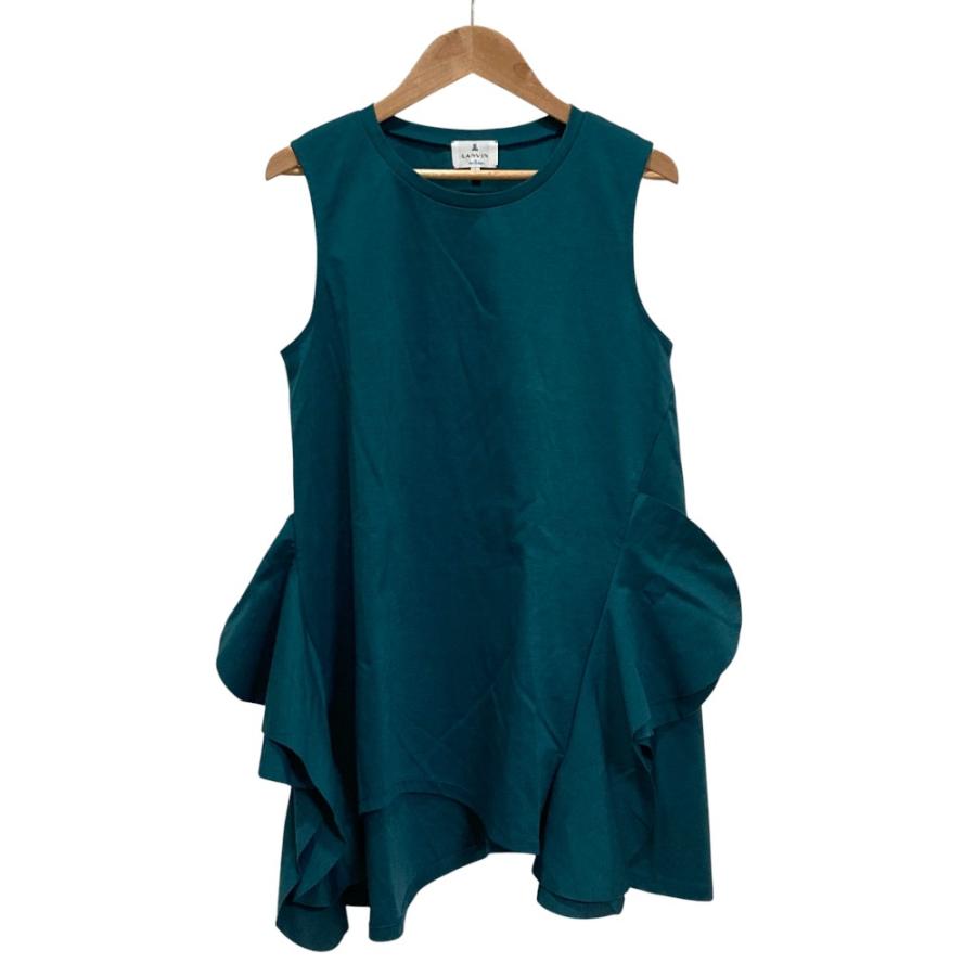 LANVIN en Bleu 美品 ランバンオンブルー アシンメトリーノースリーブ 