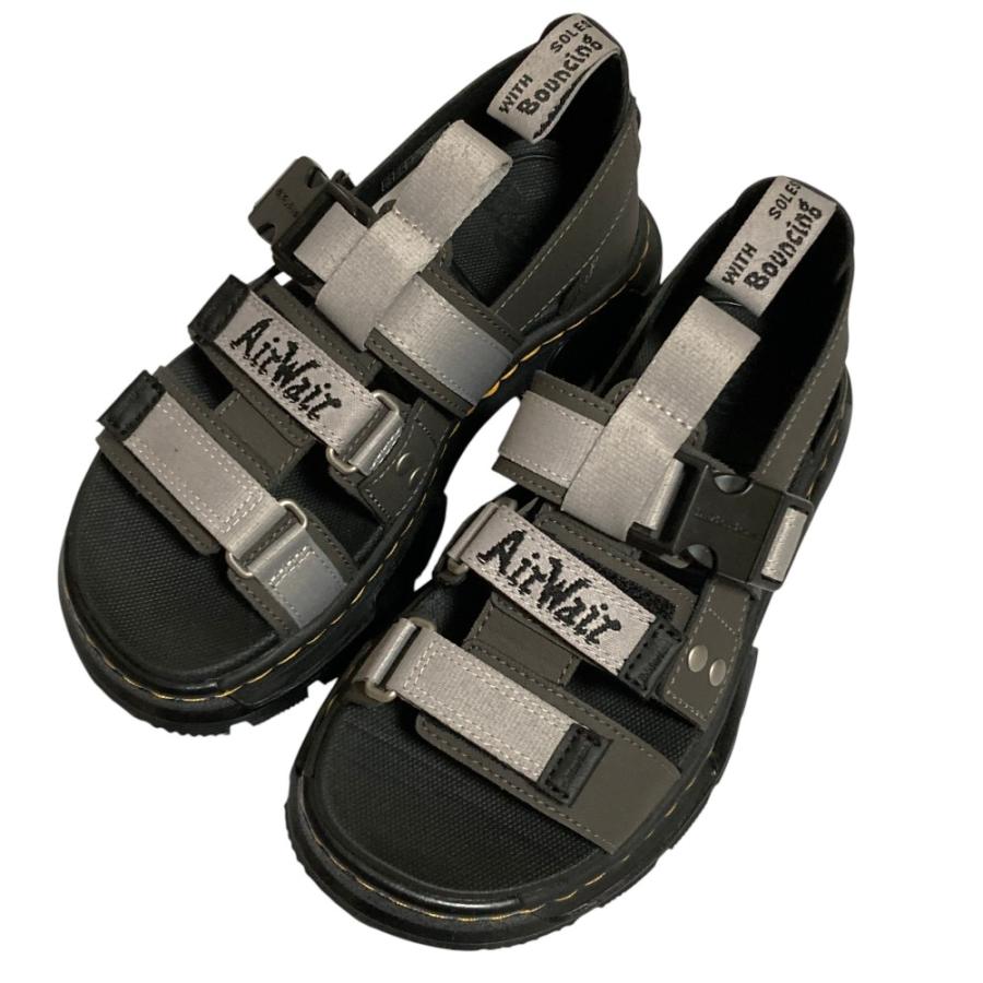 値下げ　ドクターマーチン　AirWair ブラック サンダル ベルクロ　uk7 Dr.Martens/ドクターマーチン】 FORSTER ベルクロサンダル◇（サンダル