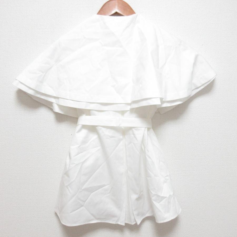 美品 Cygne シーニュ ケープブラウス ホワイト レディース 古着 中古 
