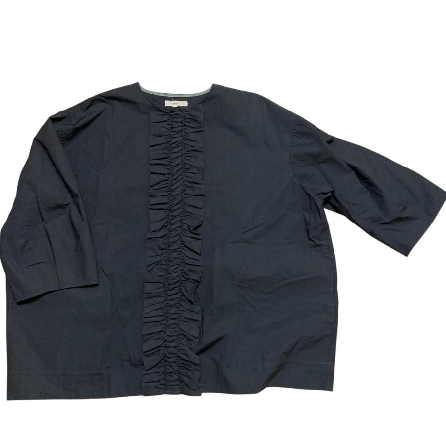 Yori 良品 ヨリ フリルブラウス YR2125-051SM サイズ38 スミクロ