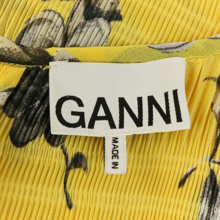 GANNI（ガニー） 美品 フラワープリント ティアードプリーツワンピース