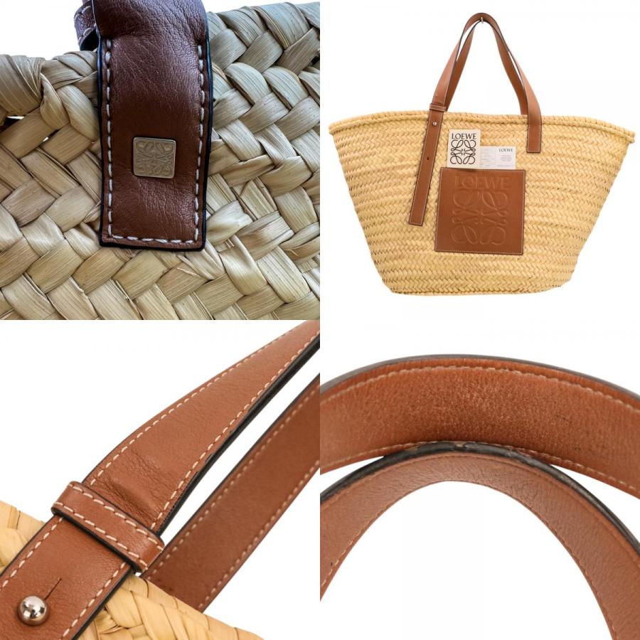 LOEWE（ロエベ） 美品 アナグラム バスケットバッグ かごバッグ トート