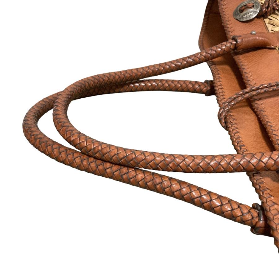 良品 RALPH LAUREN ラルフローレン コンチョ ウエスタン カゴバッグ