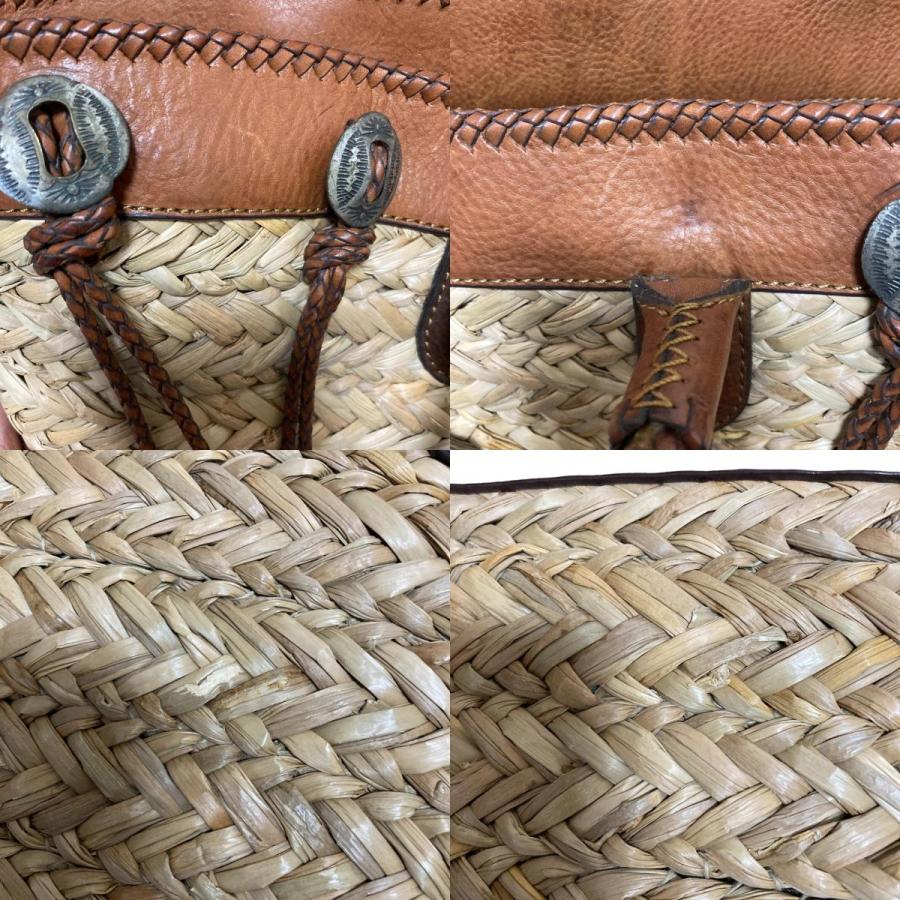 良品 RALPH LAUREN ラルフローレン コンチョ ウエスタン カゴバッグ