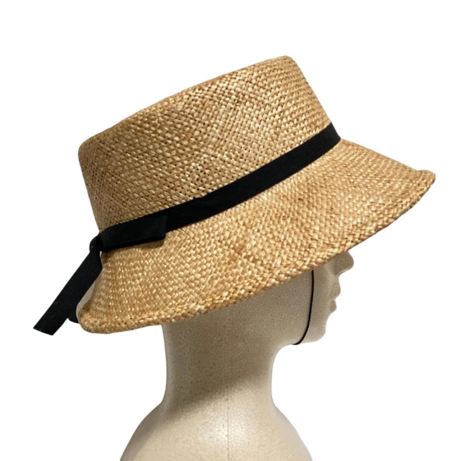 美品 BERRETTA ベルレッタ マープルミディアムブリム バオ 麦わら帽子