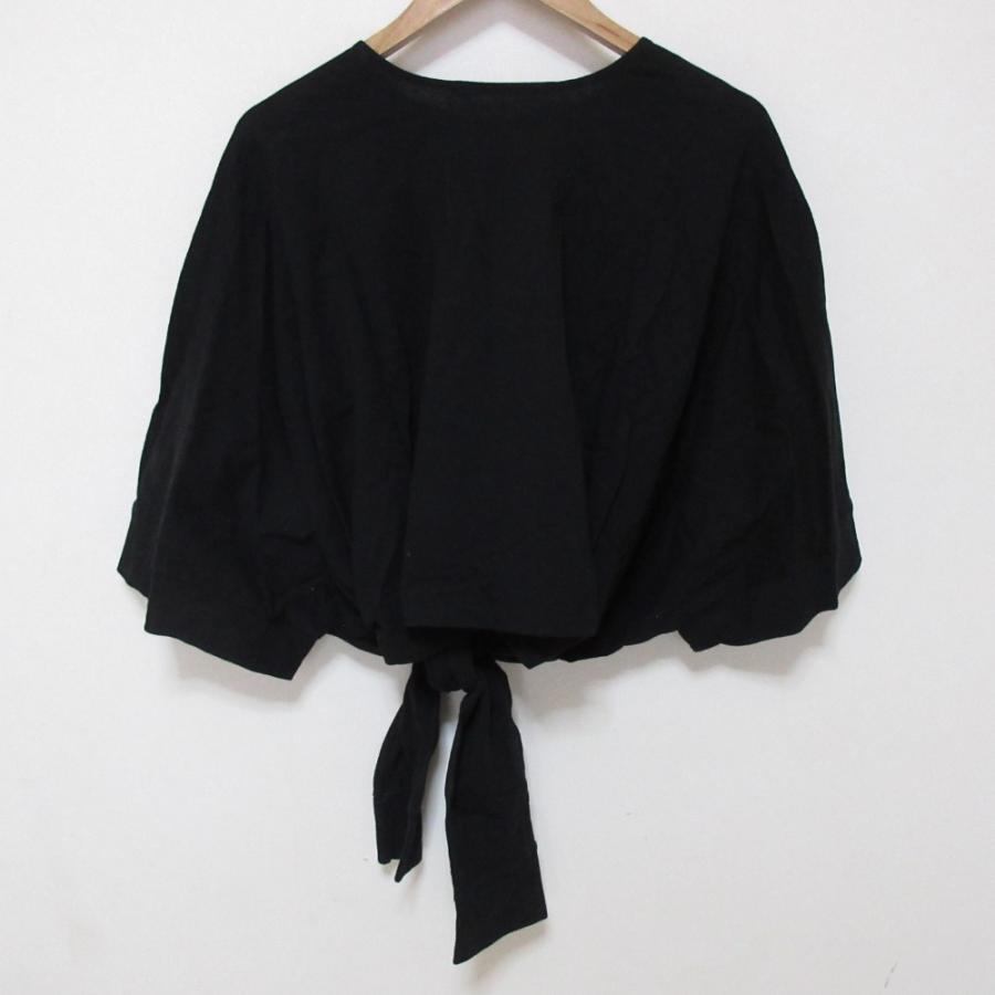 良品 LIMI feu yohji yamamoto リミフゥ ヨウジヤマモト 2way クロップドカットソー LC-T12-031 S ブラック レディース 古着 中古 USED LIMI feu（リミフゥ） 良品 LIMI feu yohji yamamoto ヨウジヤマモト