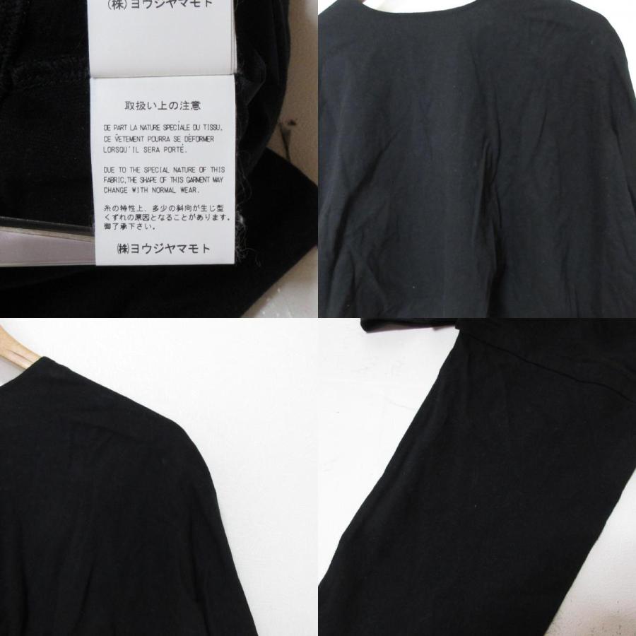 良品 LIMI feu yohji yamamoto リミフゥ ヨウジヤマモト 2way クロップドカットソー LC-T12-031 S ブラック レディース 古着 中古 USED LIMI feu（リミフゥ） 良品 LIMI feu yohji yamamoto ヨウジヤマモト