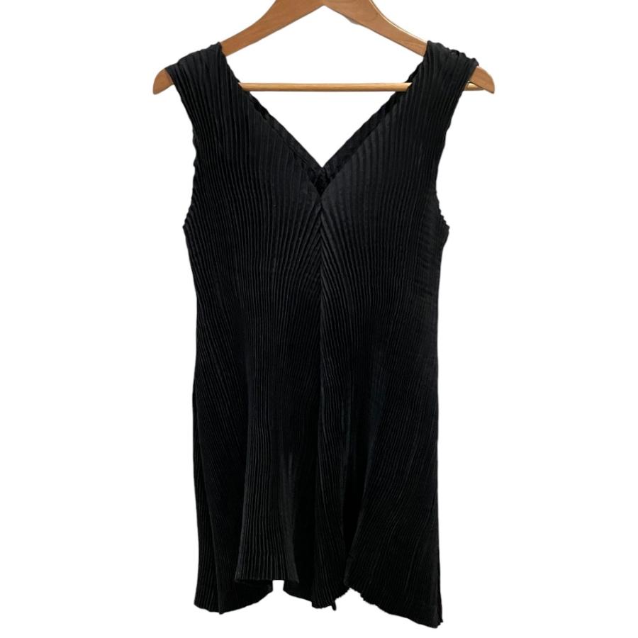 美品＞ISSEY MIYAKE ノースリーブ プリーツプリーズ PLEATS PLEASE