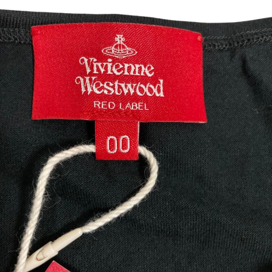 未使用 Vivienne Westwood ヴィヴィアンウエストウッド レッドレーベル 袖切り替え フレアスリーブ カットソー サイズ00 ブラック レディース 古着 中古 USED Vivienne Westwood red label 未使用 ヴィヴィアンウエストウッド