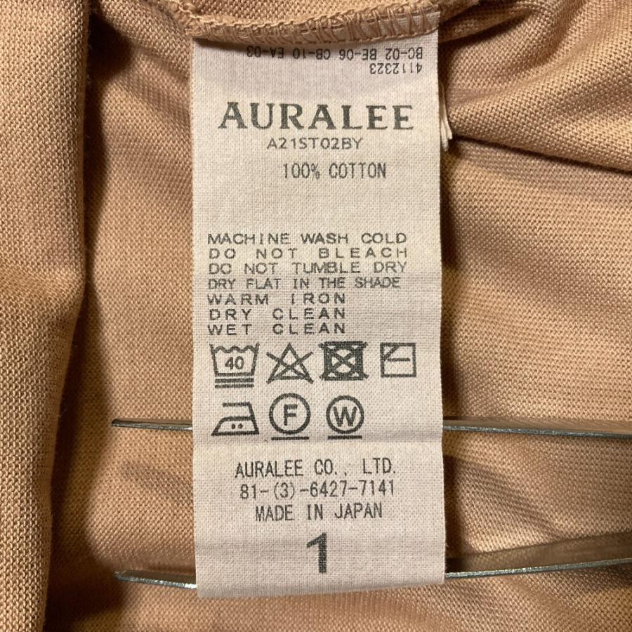 美品 AURALEE オーラリー SUPER FINE COTTON SALT SHRINK PIQUE BIG TEE Tシャツ A21ST02BY サイズ1 オレンジベージュ レディース 古着 中古 USED AURALEE（オーラリー） 美品 SUPER FINE COTTON SALT SHRINK PIQUE BIG