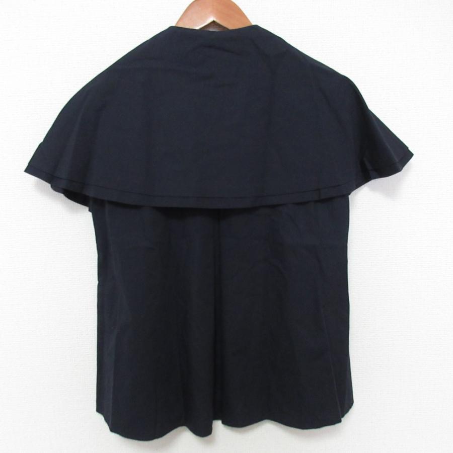 美品 Cygne シーニュ Niiina ケープブラウス シャツ ネイビー 