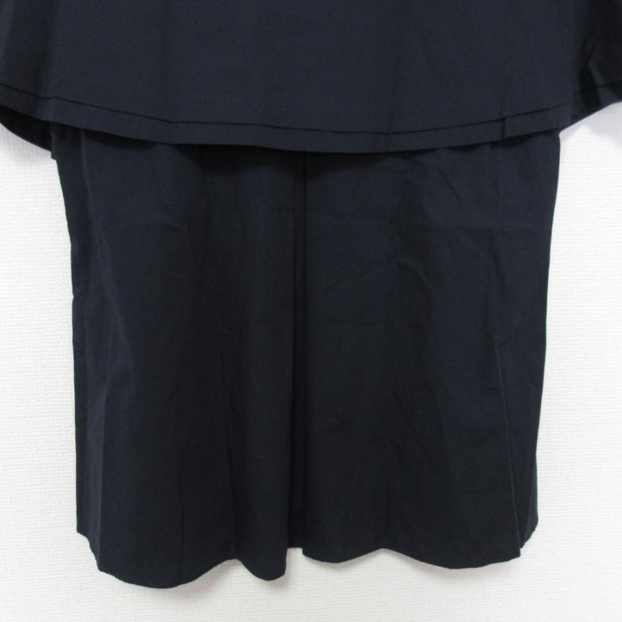 美品 Cygne シーニュ Niiina ケープブラウス シャツ ネイビー 