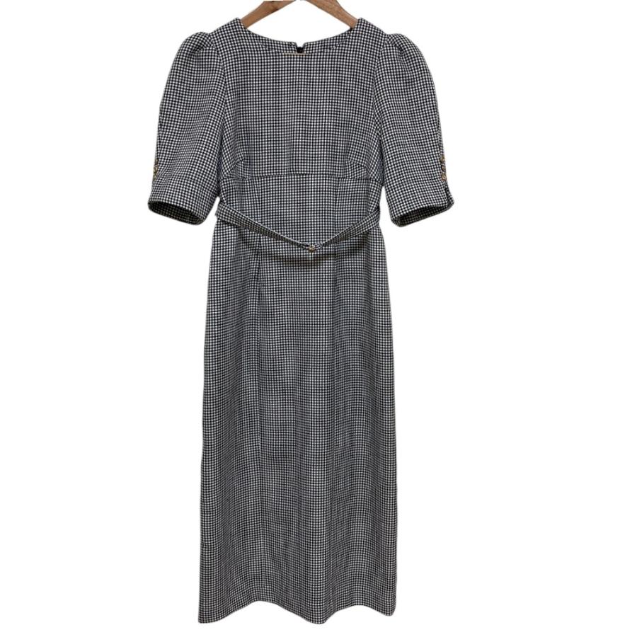 美品 Herlipto ハーリップトゥ Lady Checkered Belted Midi Dress
