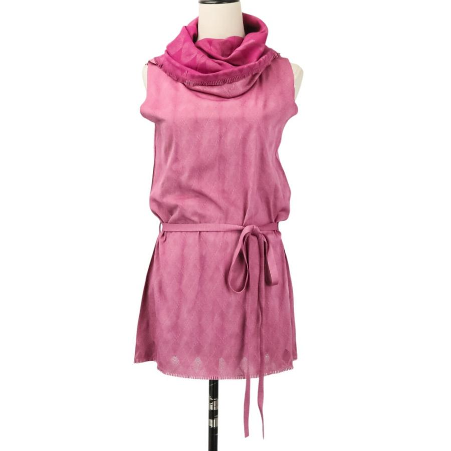 シミあり！プリーツプリーズ 七分袖 ピンクSize4 PLEATS PLEASE（プリーツ プリーズ） 美品 PLEATS PLEASE ISSEY MIYAKE
