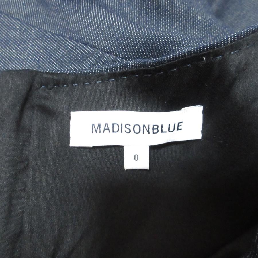 マディソンブルーデニム Vネック タイトワンピース 美品 MADISON BLUE マディソンブルー ノースリーブデニムワンピース