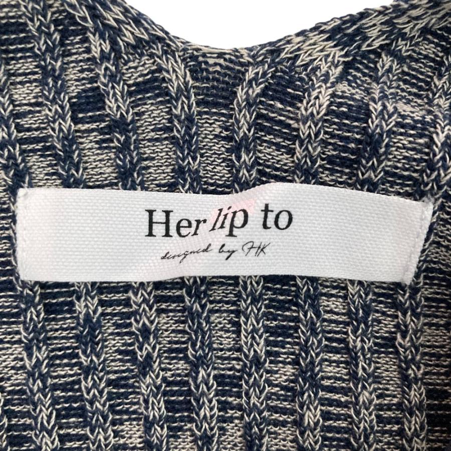 美品 Her Lip to ハーリップトゥ Double V-neck Knit Dress ニット