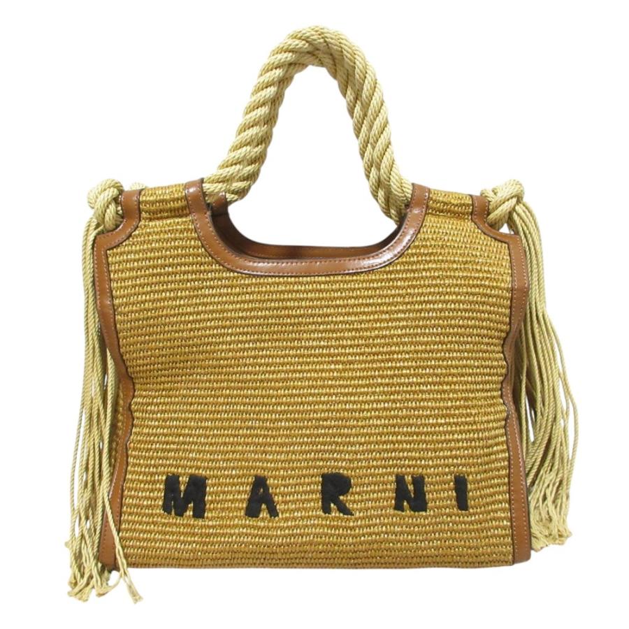 MARNI（マルニ） 美品 MARCEL フリンジ かごバッグ ハンドバッグ