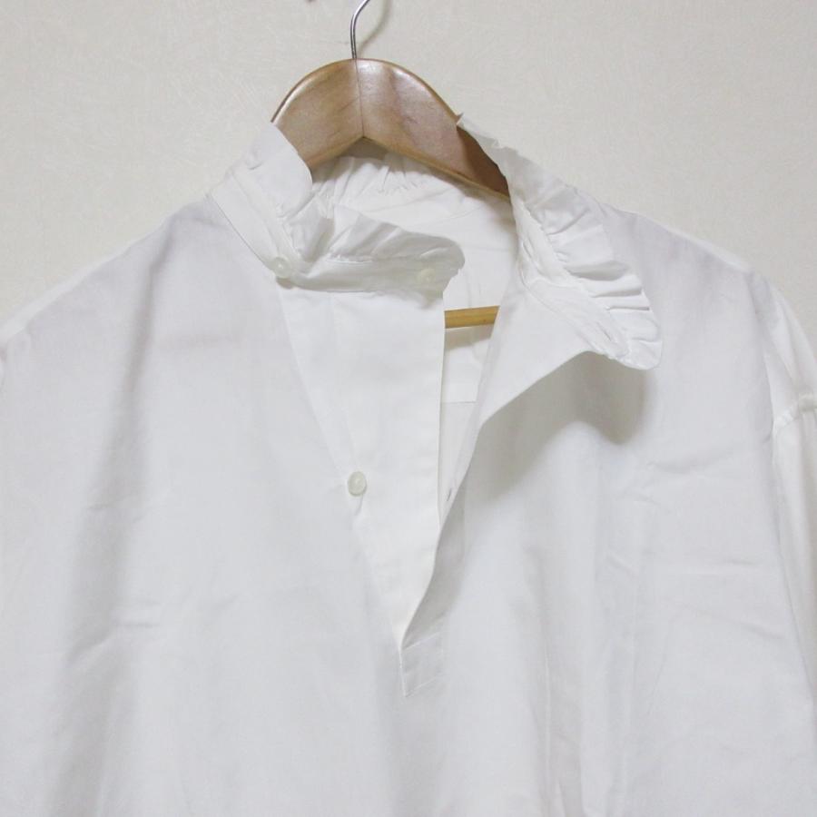 MACPHEE（マカフィー） 新品同様 フリルカラー 7分袖 ブラウス シャツ 