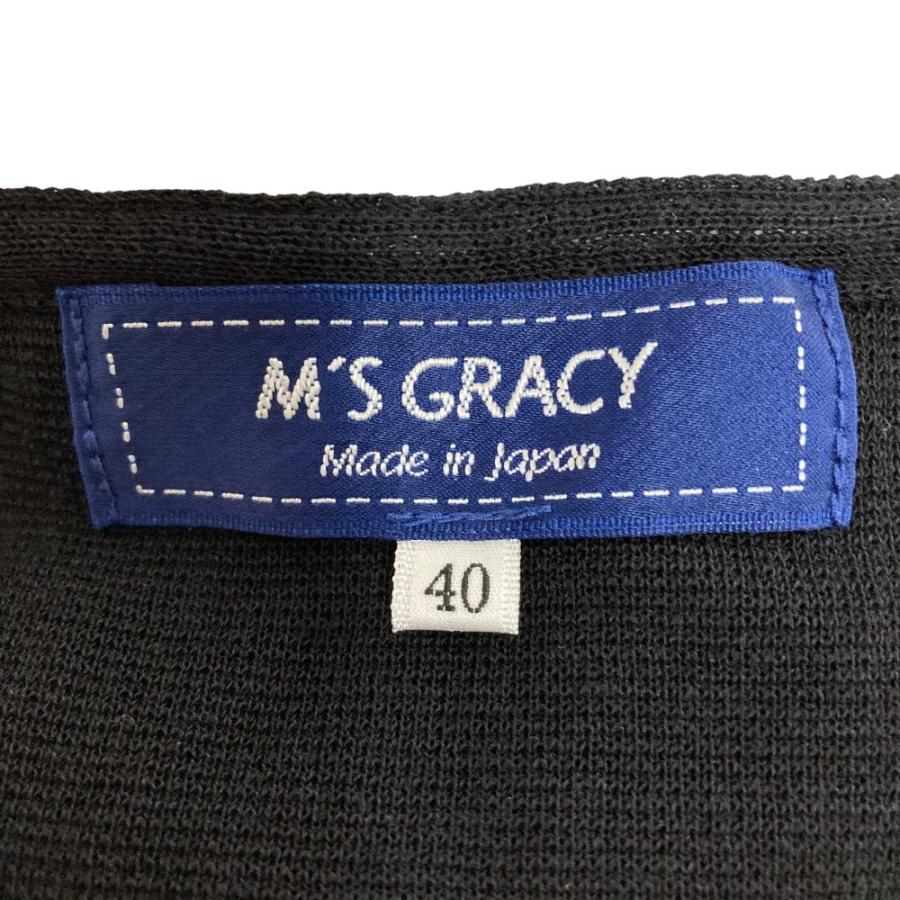 新品タグ付き　エムズグレイシー パフスリーブニット　サイズ40 M'S GRACY（エムズグレイシー） 美品 M'S GRACY 白襟 パフスリーブ