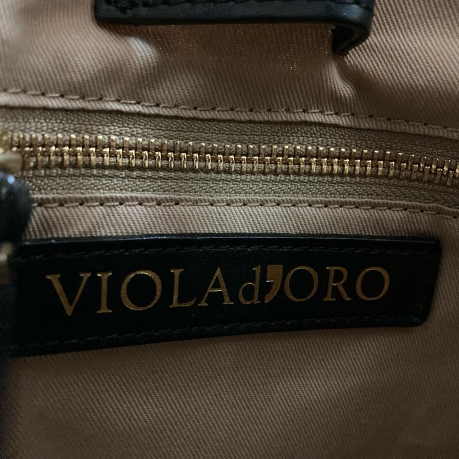 美品 VIOLAdORO ヴィオラドーロ アバカ メッシュ レザーノットハンドル