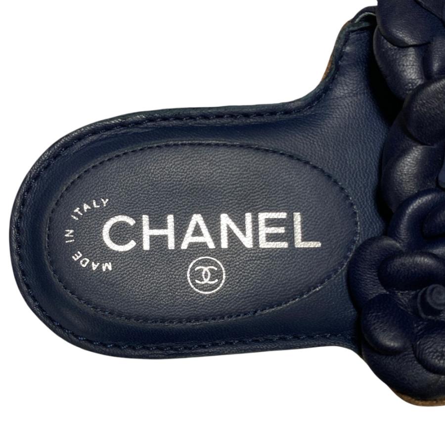 CHANEL（シャネル） 美品 カメリア ココマーク レザーサンダル サイズ